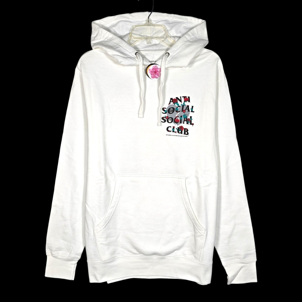 Anti Social Social Club X Sadboyz Hoodie Mens Small Miles De La Rosa White NEW